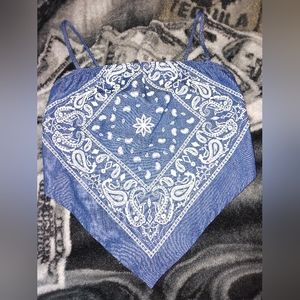 Tank top blue bandanna